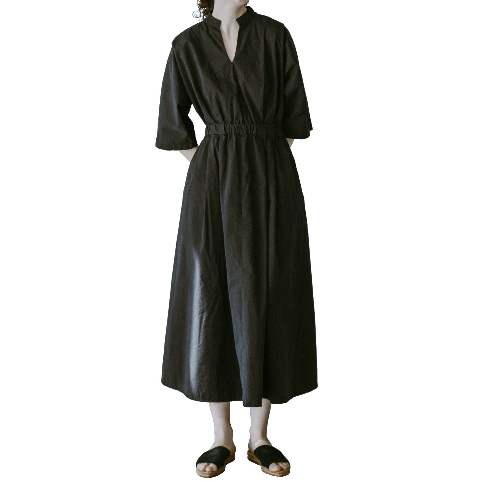 MEYAME / COTTON DRESSBLACK