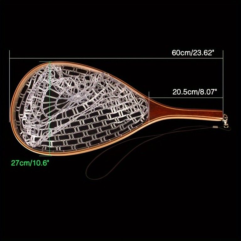 フライフィッシングネット 木製ハンドル 約30cm フライフィッシングネット 木製ハンドル 約30cm フライ