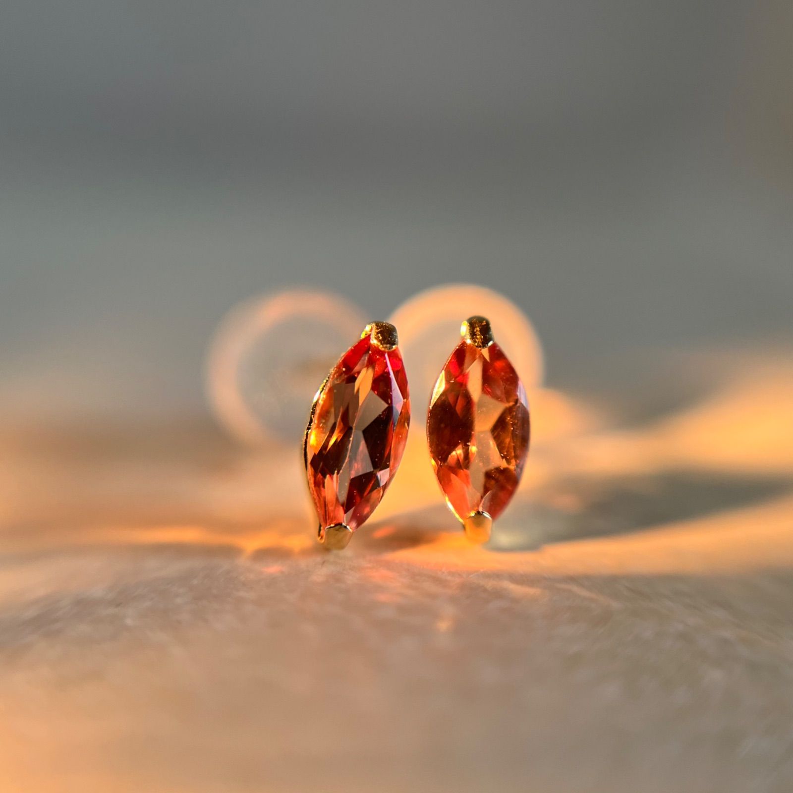 K18 ルビー ピアス 天然石 ゴールド 18金 ルビーピアス