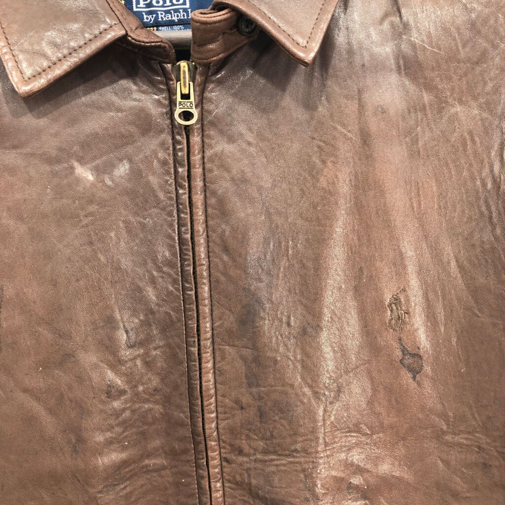 Polo by Ralph Lauren ポロ ラルフローレン レザー スイングトップ