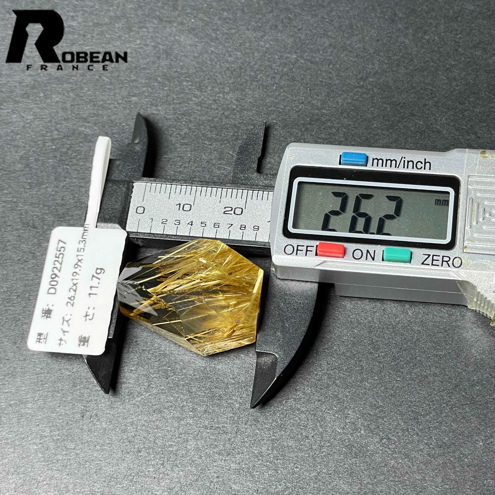  EU製 定価67万円 ROBEAN 黄金タイチンルチル パワーストーン 天然石 原石 金運 お守り プレゼント 26.2 19.9 15.3 mm その他 アクセサリー