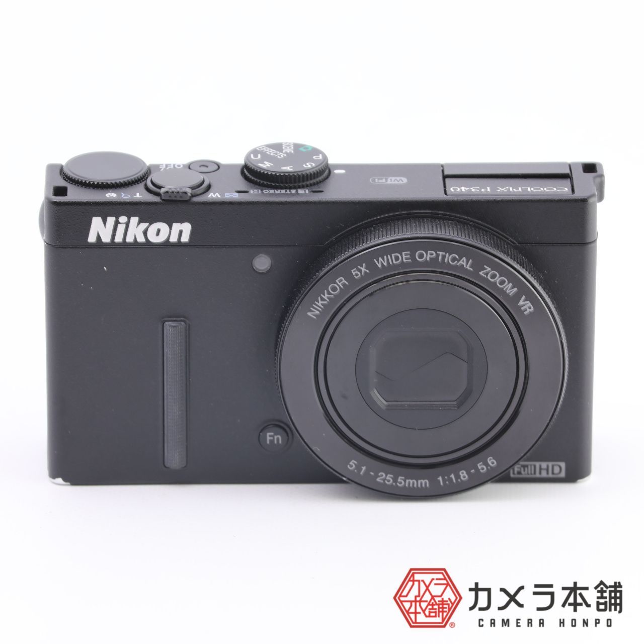 Nikon デジタルカメラ P340 開放F値1.8 1200万画素 ブラック - カメラ