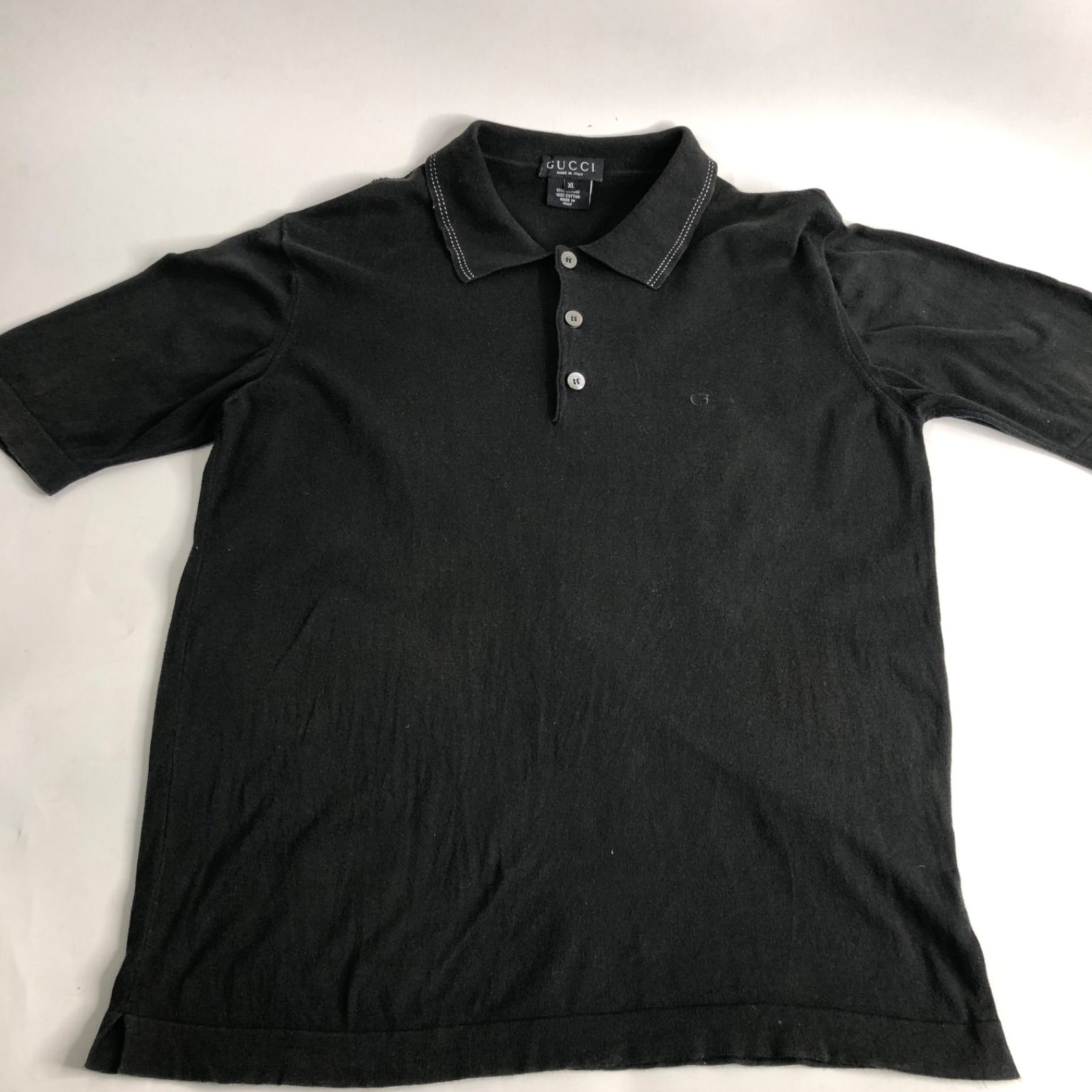 GUCCI ポロシャツ サイズ S A0307-30-A GUCCI グッチ メンズポロシャツ XLサイズ ブラック