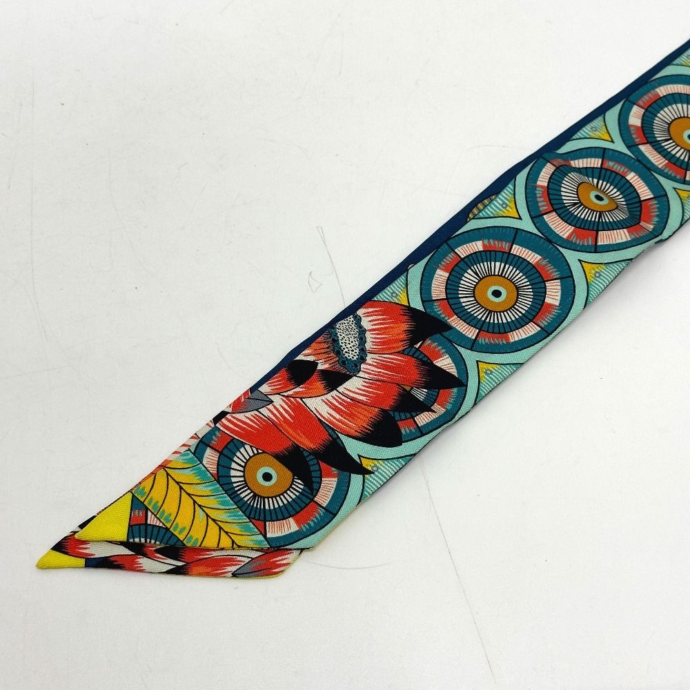 エルメス ジャングル ツイリー スカーフ シルク マルチカラー