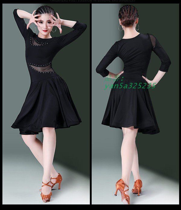 社交ダンス ドレス エレワンピース 舞台 演出 ショーダンス ラテン タンゴ フラメンコ ワルツ 社交ダンス衣装 ルンバ yan5a325235 LLC-HASEGAWATOSO_COM