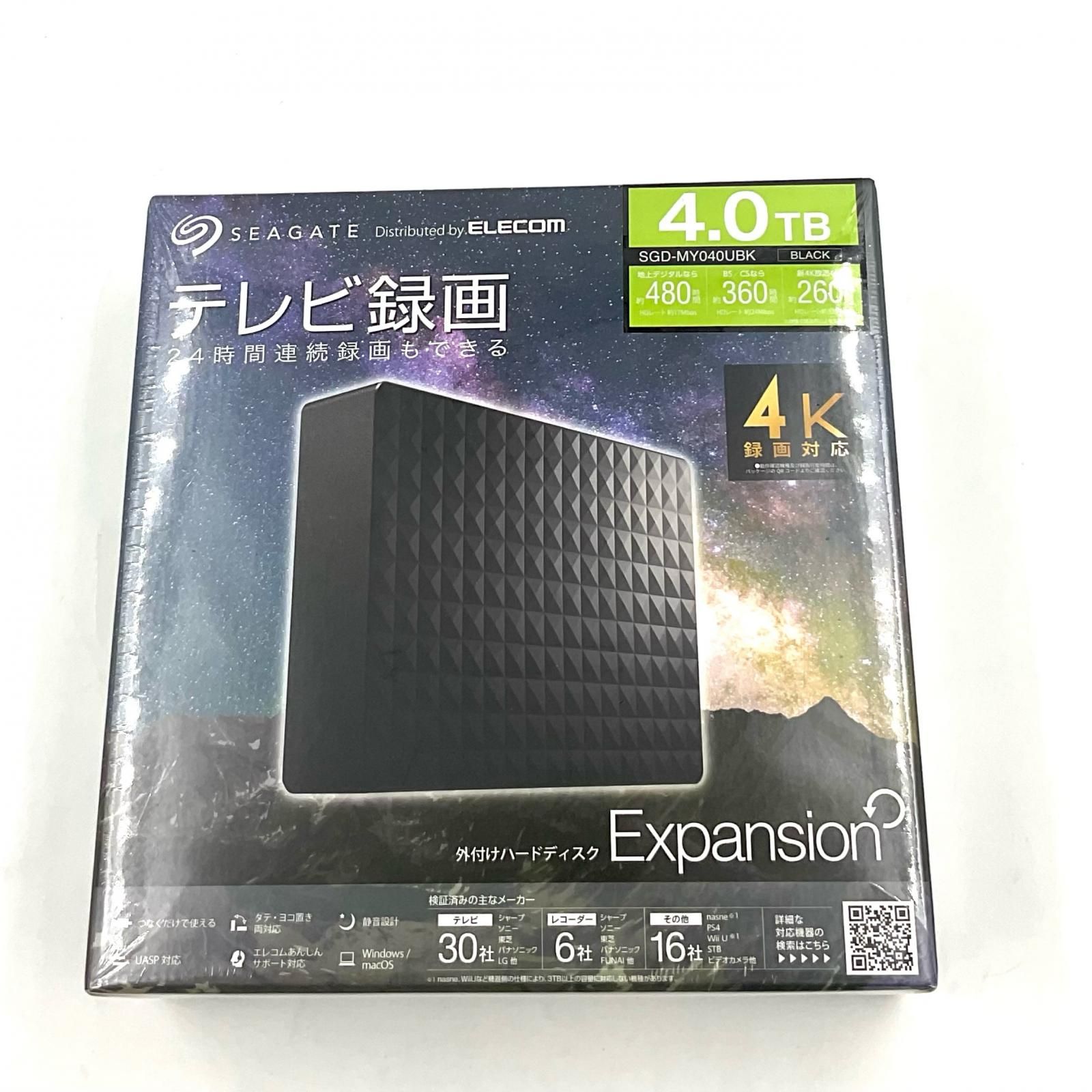 全額返金保証】【最速発送】ELECOM Expansion 4.0TB SEAGATE SGD