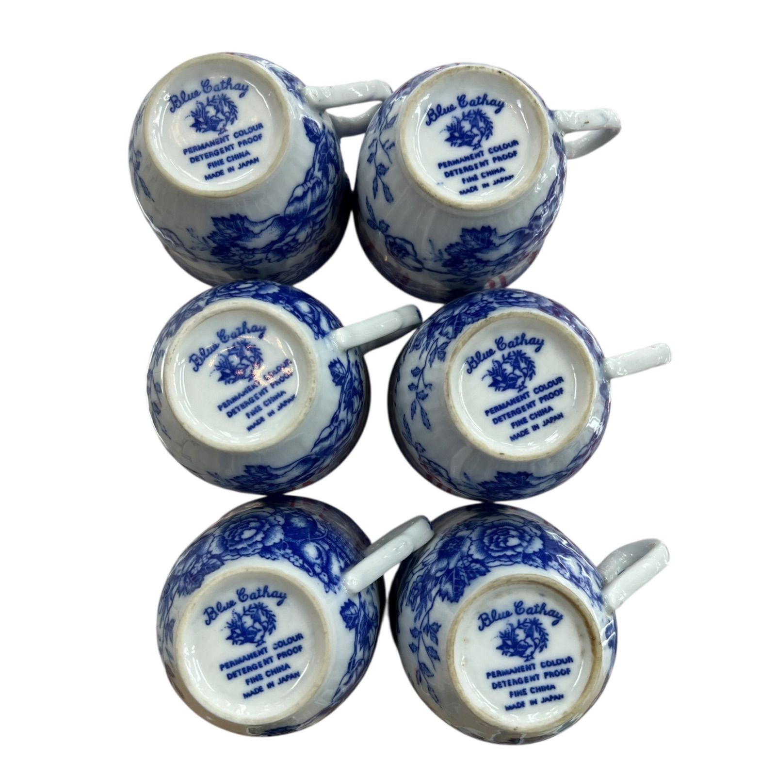 なお み出品 Narumi Blue Cathay ティーセット ナルミ ティーカップ