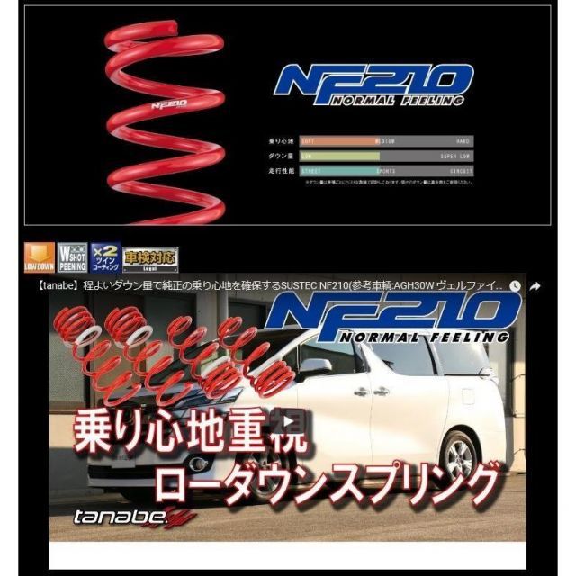 タナベ NF210 1台セット C－HR NGX10 2018.5.1～ NGX10NK メーカー