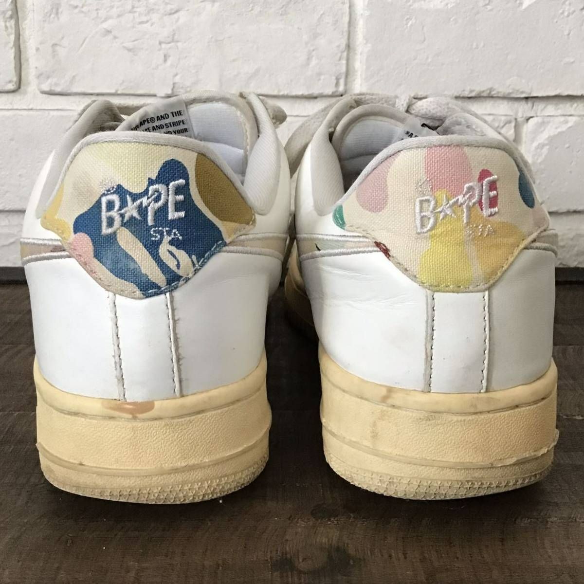 Multi camo レザー BAPE STA スニーカー 27.5cm a bathing ape BAPE 