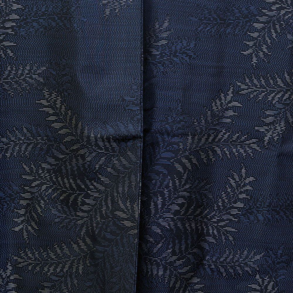 道中着 コート 大島紬 緯双 蘇鉄模様 藍染 正絹 塵除けコート 【 中古】【大島 紬 防寒コート 着物 着物コート 和装コート 羽織もの レディース 羽織りもの 古着 冬  塵除け コート きもの天陽】