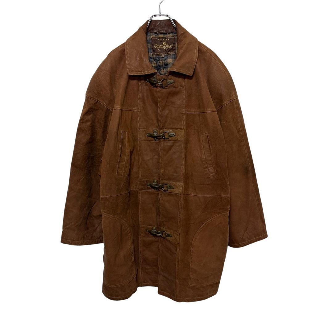 Rosan furs】 本革 ショップ ファイヤーマンフック レザーコートS-2994