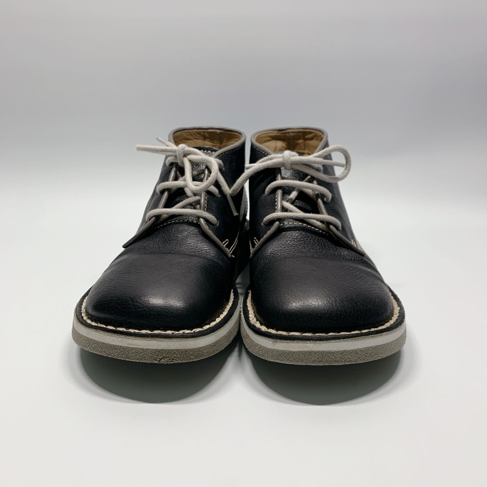 カステルバジャック レザー ハイカット スニーカー ブラック 22.5 黒