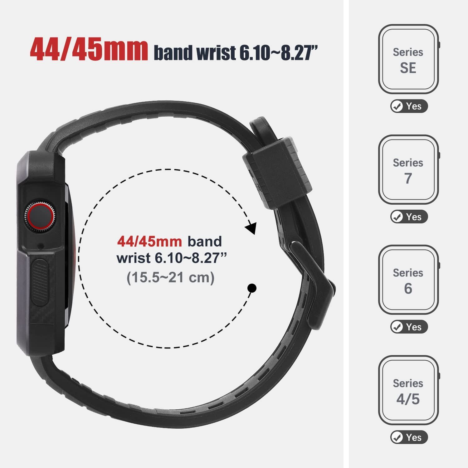 人気ブランドの Apple Watch バンド44mm 45mm ケース付 保護ケース