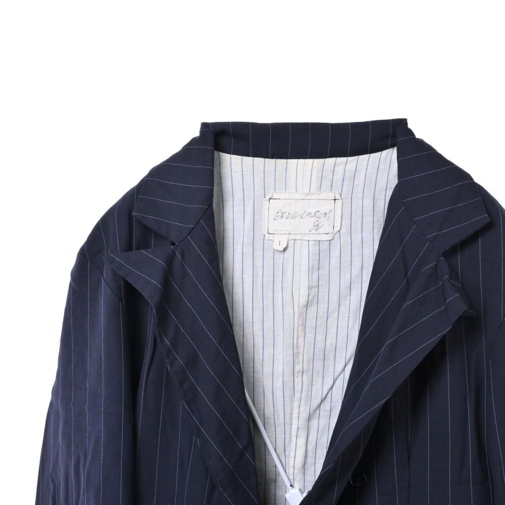 GREG LAUREN デニムドッキング ストライプ ジャケット - メルカリ 