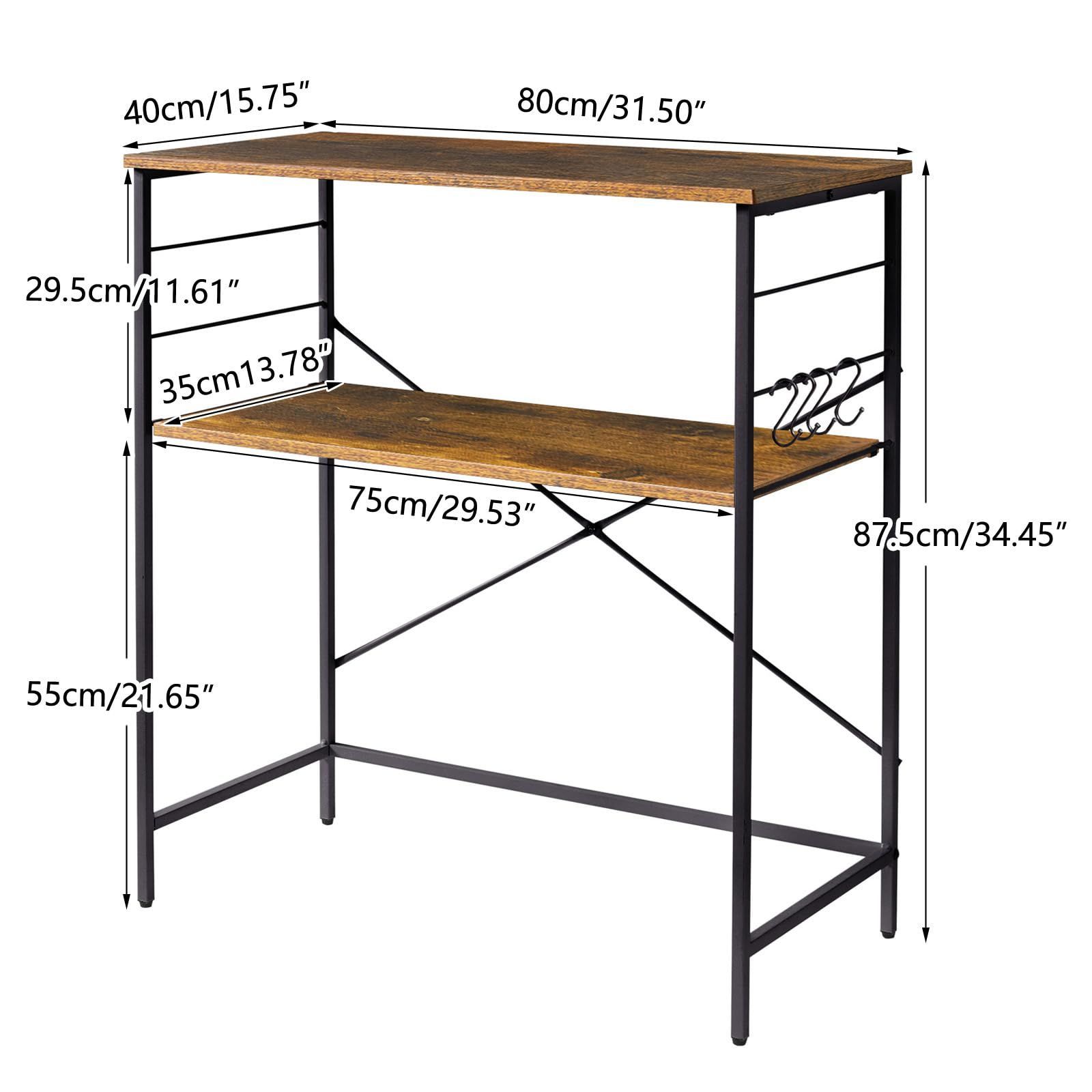 新着商品 IBUYKE キッチンラックゴミ箱上ラッ レンジボード 可動棚 幅80×奥行40×高さ87.5cm 大型レンジ対応 レンジ台 炊飯器 作業台 簡単組立 ブラウンTMJ027H NEXPOTALLINN_EU