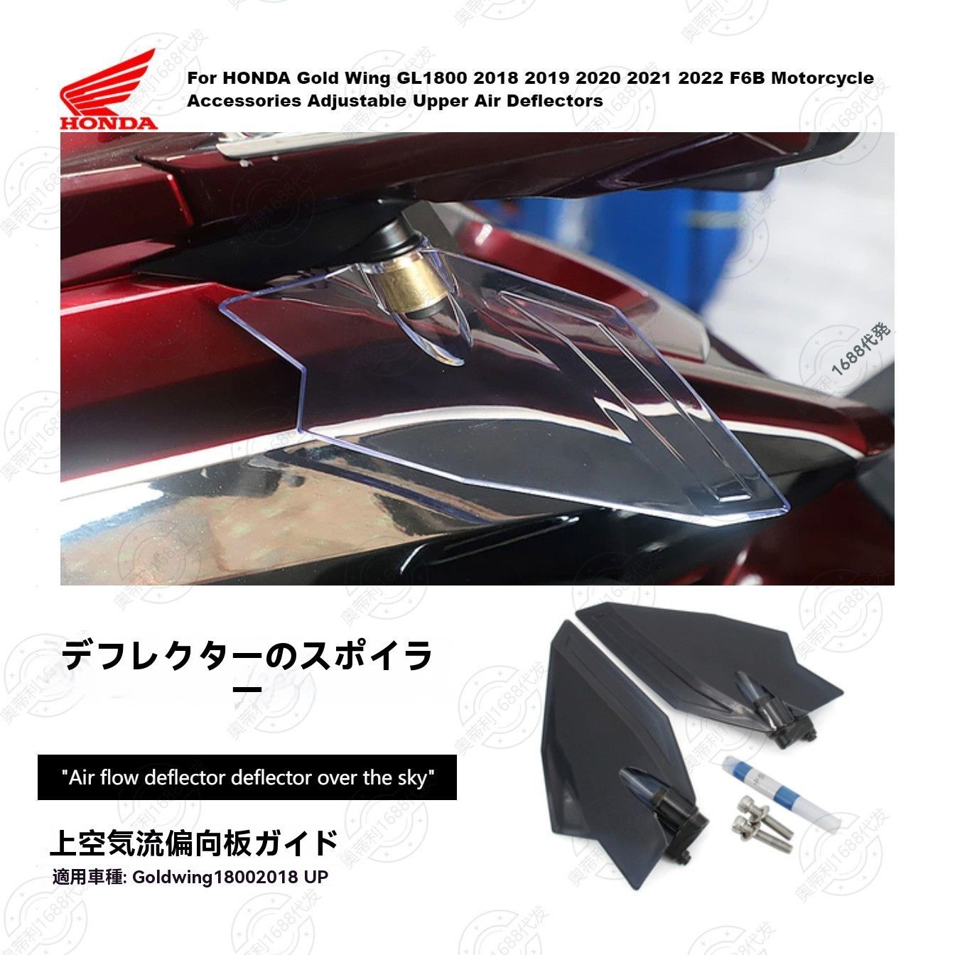 HONDA GOLD WING GL1800 2018- F8B エアロダイナミクス ダクトフラップ エクステンション ZZ520