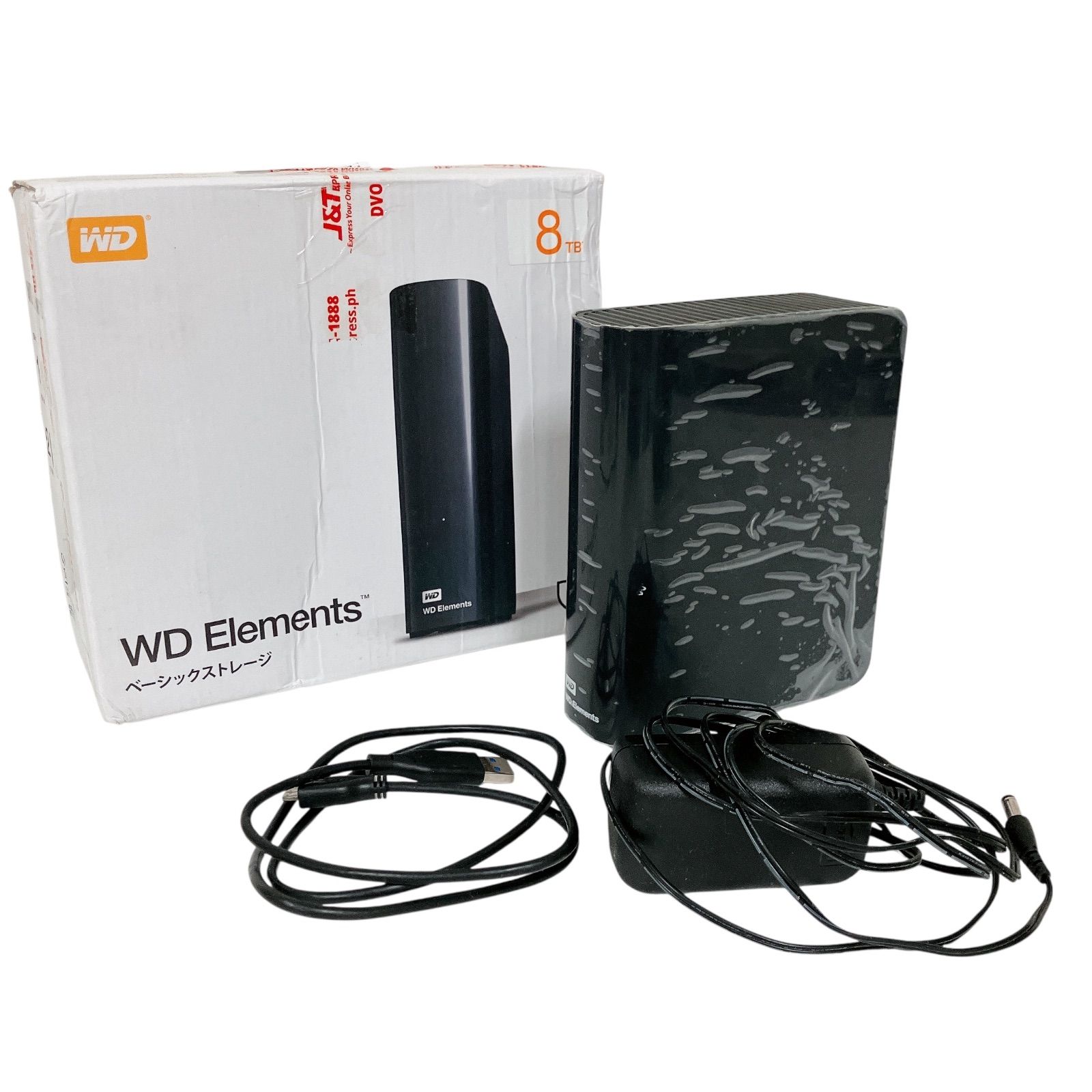 WJ22 Western Digital ウェスタンデジタル 外付けハードディスク 8TB WD Elements Desktop External Hard Drive WDBBKG0080HBK-XB PC周辺機器 HDD