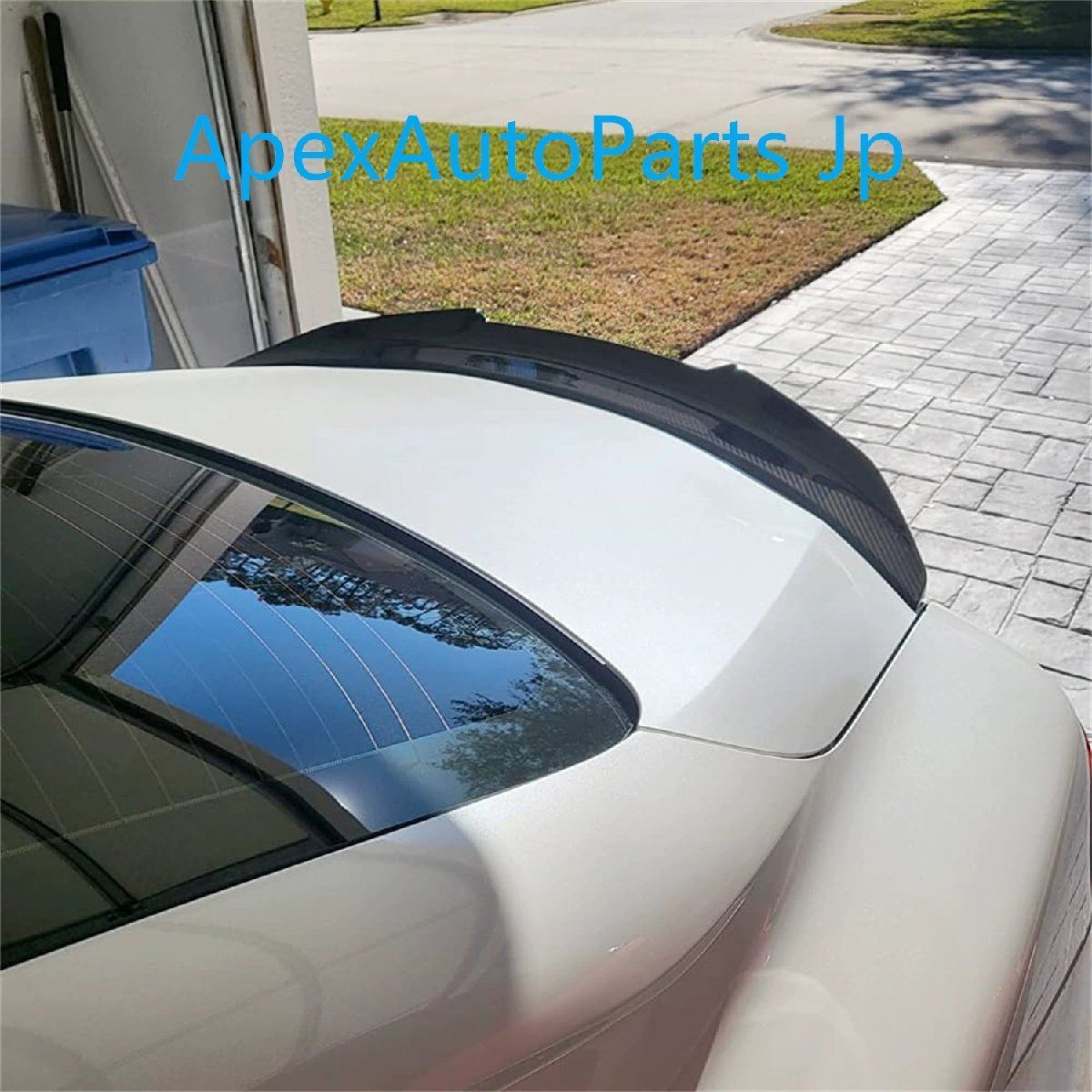 17-22 インフィニティ Q60 Q60S 用 PSMスタイル ノードリル トランクスポイラー エアロウイング 光沢黒 カーボン調