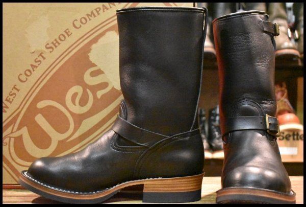 8D 旧ロゴ SCARECROW別注 00年 WESCO ウエスコ カスタムボス ブラック ビブラム705シングル スケアクロウ ブーツ HOPESMORE FE368