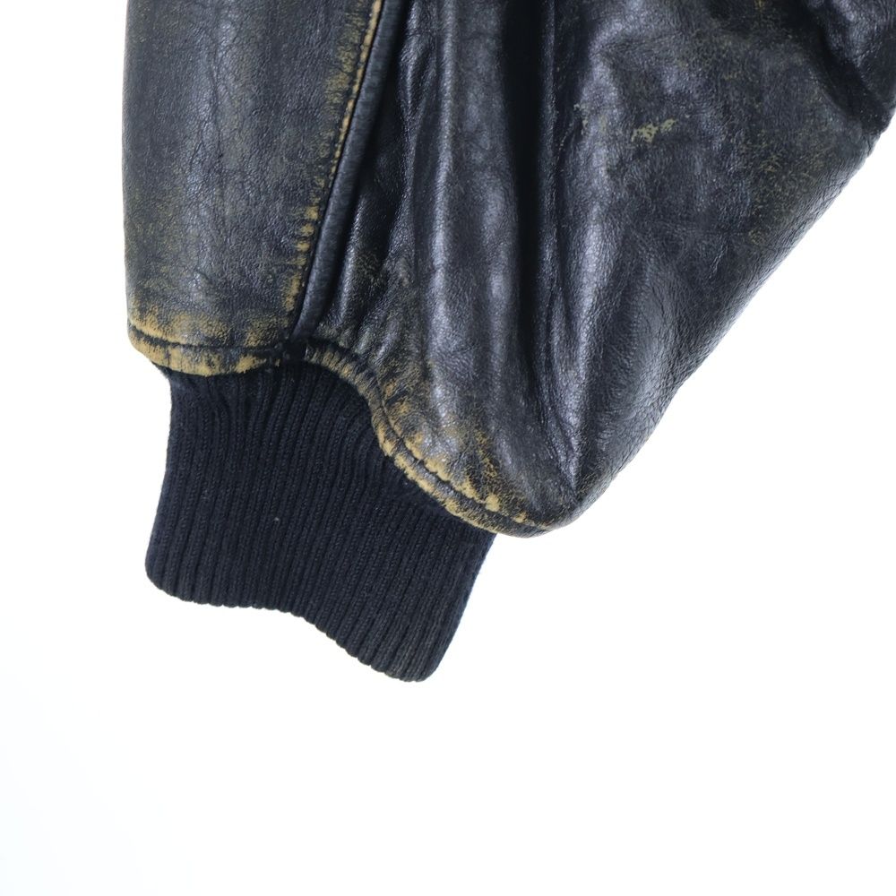 GUESS ゲス 90S VINTAGE LEATHER JACKET ヴィンテージ ワッペン刺繍