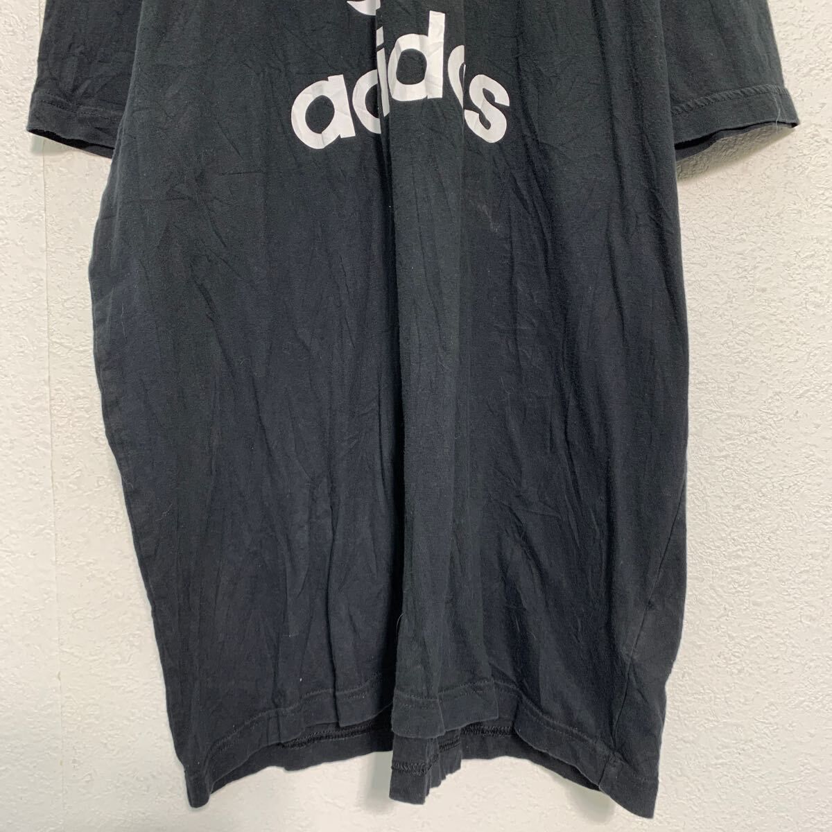 adidas 半袖 ロゴTシャツ 2XL ブラック アディダス ビッグサイズ 