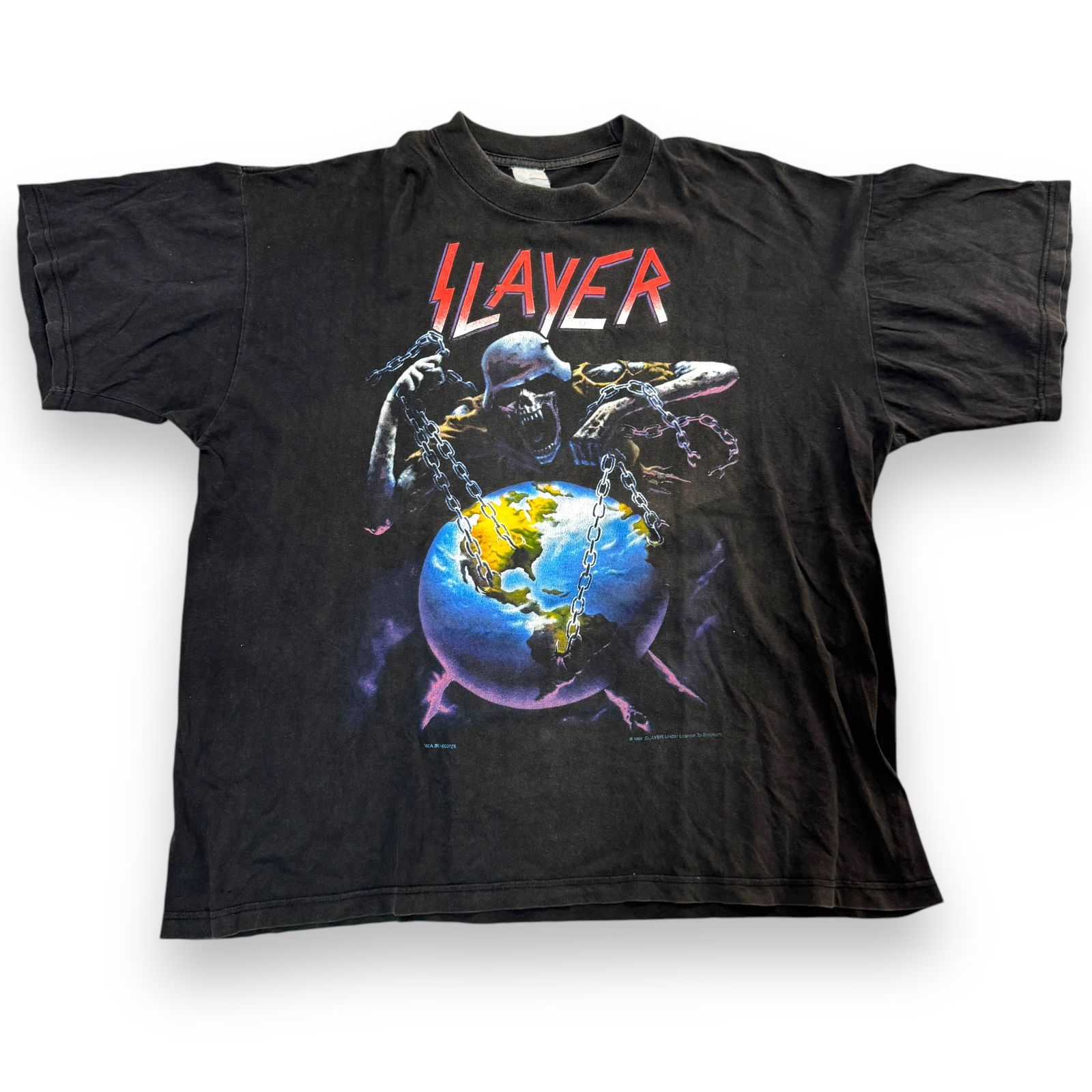 90s Vintage T-Shirt Slayer European Intourvention 1994 XLサイズ 