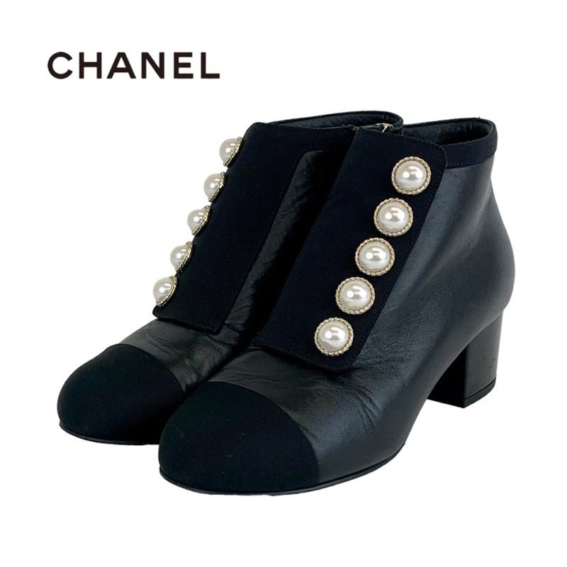 シャネル CHANEL ブーツ ショートブーツ 靴 シューズ レザー 