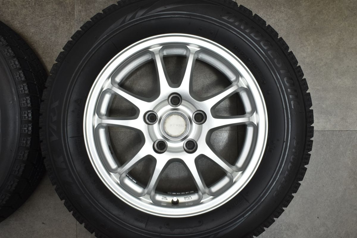 【程度良好品】エコフォルム 15in 6J +45 PCD114.3 ブリヂストン ブリザックVRX 195/65R15 セレナ リーフ ノア ヴォクシー ステップワゴン