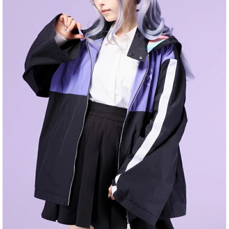 DIKA豚足姫聯名形象連帽外套 ブラック