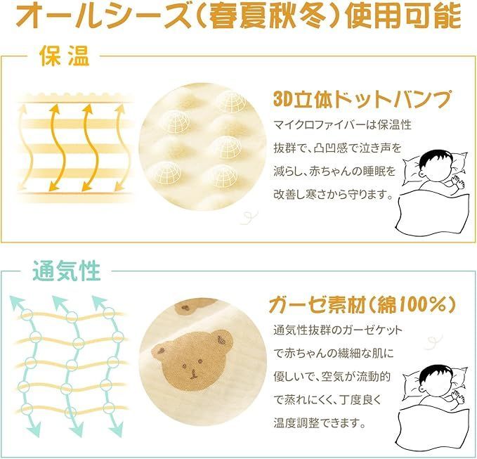 ガーゼケット ベビー毛布 ベビーブランケット ダブルガーゼ ベビー毛布