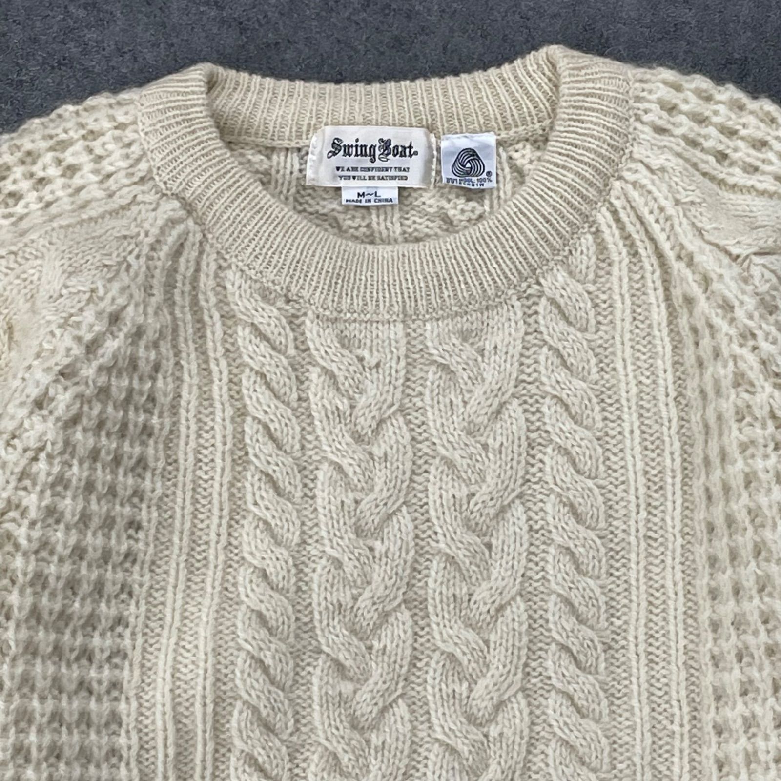 90s Vintage Swing Boat Fisherman Sweater Aran フィッシャーマン 