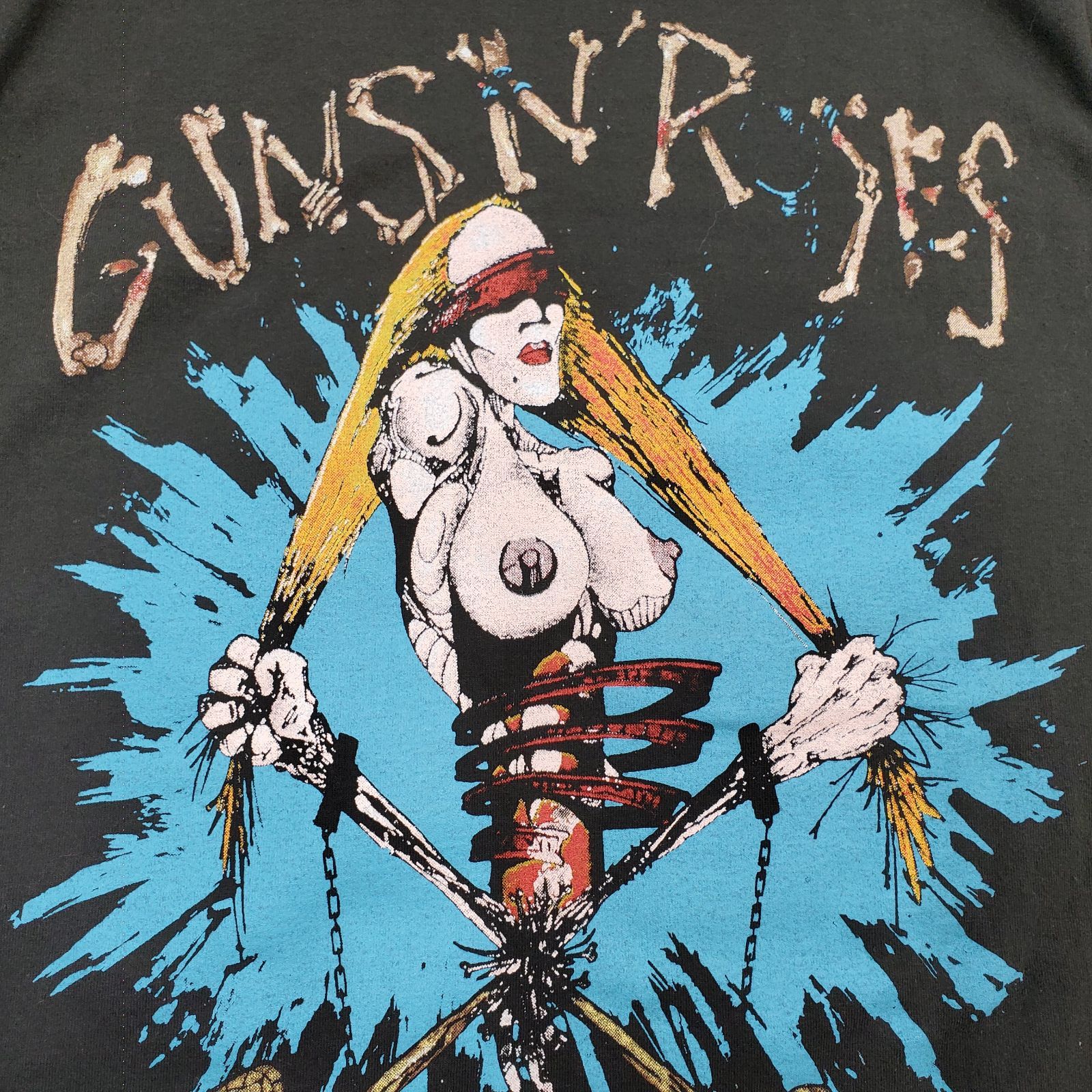 90,s Guns N' Roses ガンズ　Tシャツ7分丈　ビンテージXL 90,s Guns N' Roses ガンズ Tシャツ7分丈 ビンテージXL 90s GUNS 'N