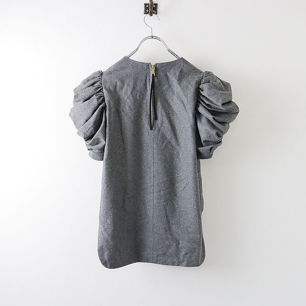 美品 RIKO リコ watagashi blouse 綿菓子ブラウス F/グレー パフスリーブ ウール混【2400013414647】 美品 RIKO リコ watagashi blouse 綿菓子ブラウス F/グレー