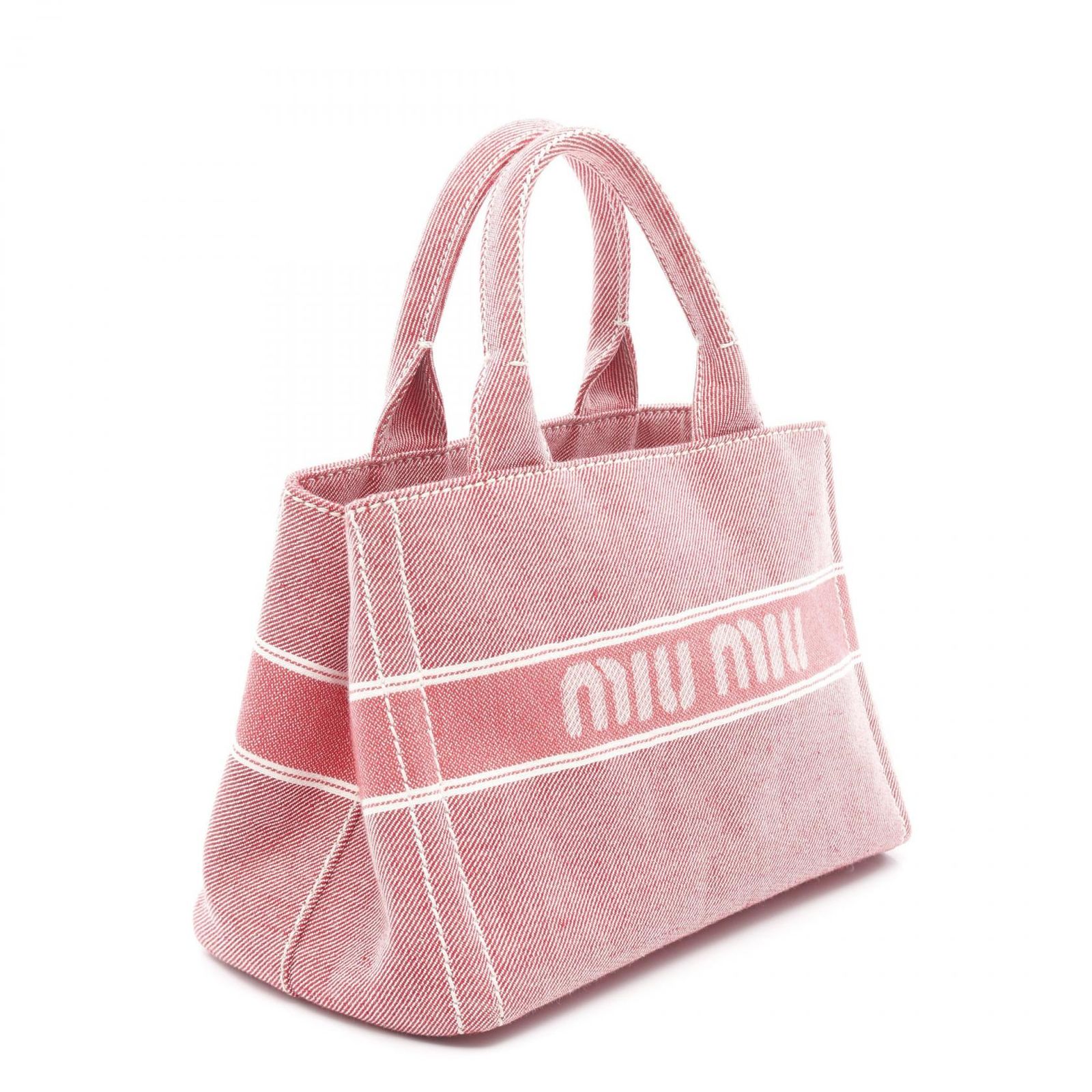 Miu Miu ミュウ ミュウ DENIM LOGO トートバッグ - メルカリ