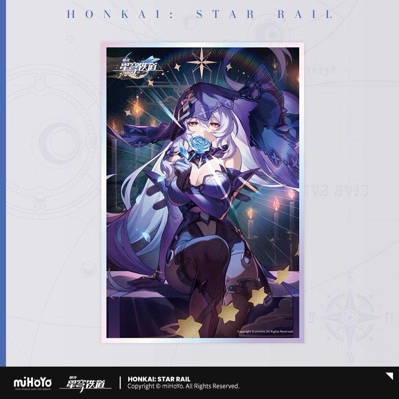 崩壊スターレイル　レイシオ　色紙　手描き　イラスト Amazon.co.jp: 崩スタ Dr.レイシオ アクリル色紙 光円錐 公式