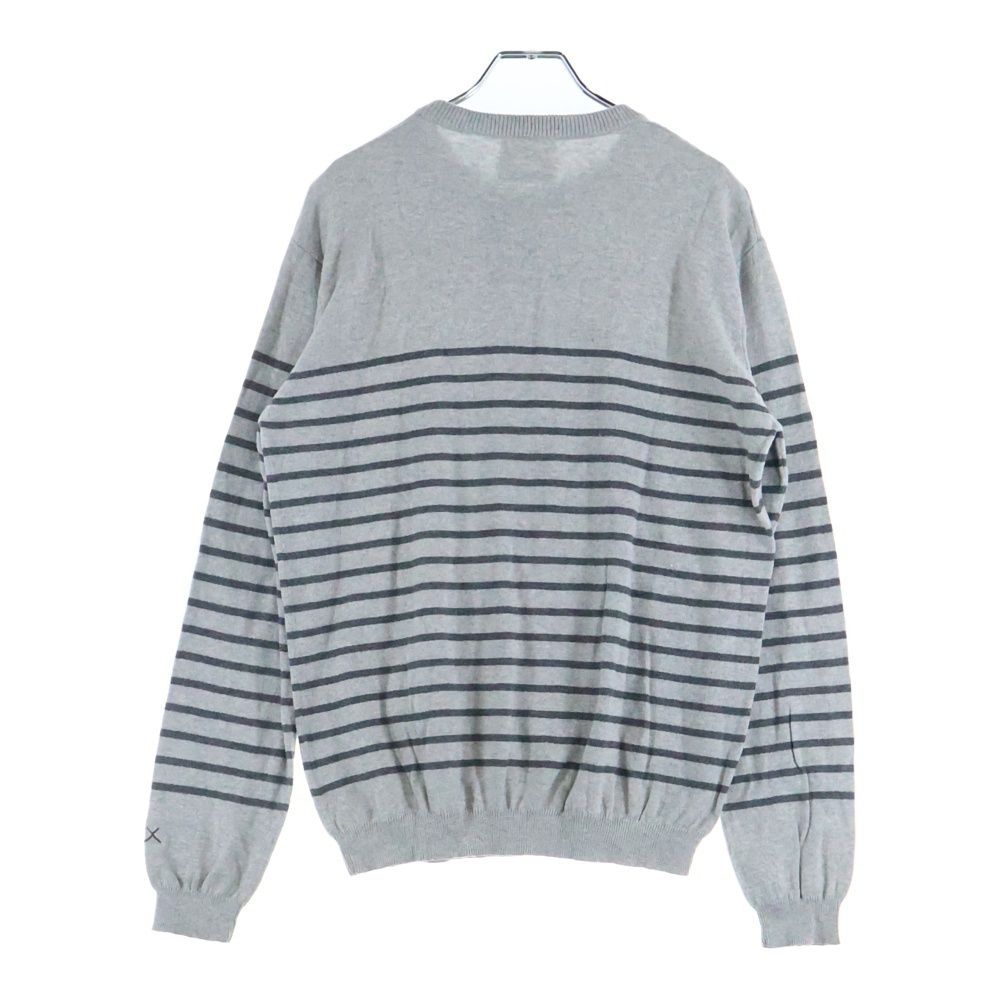 Original Fake オリジナルフェイク ボーダー クルーネックニットセーター グレー