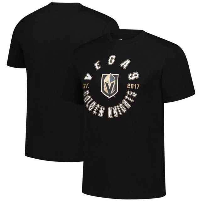 【送料無料】 ファナティクス メンズ Tシャツ トップス Men'sFanatics Black Vegas Golden Knights Serve T-Shirt Lvk Black