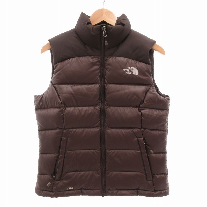 ザノースフェイス THE NORTH FACE ヌプシ2 ダウンベスト 700フィル リプストップ 90 L 茶 ブラウン |TZ