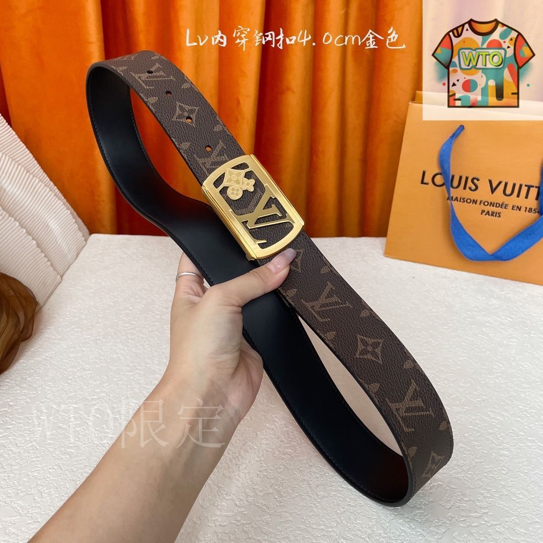 今日WTO】LOUIS VUITTON 4.0cm クラシックプリント ベルト-QW16