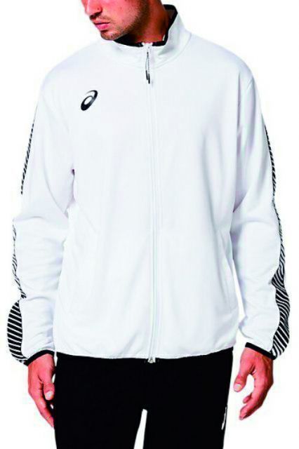 asics アシックス 88 TEAM TR JKT(LINE TAPE) BRILLIANT WHITE L 2031A655 100 | スポーツ メンズ L ホワイト 白 服 衣料 ウェア 衣料品ジャケット ジャージ ラインテープデザイン 吸汗速乾性 ポ