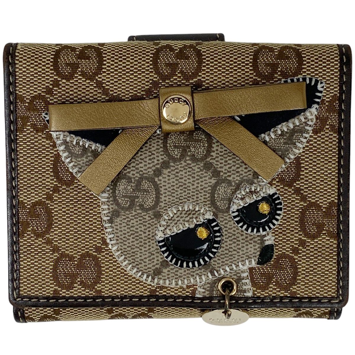 グッチ GUCCI GG柄 二つ折り長財布 グッチョリ チワワ コンパクト 