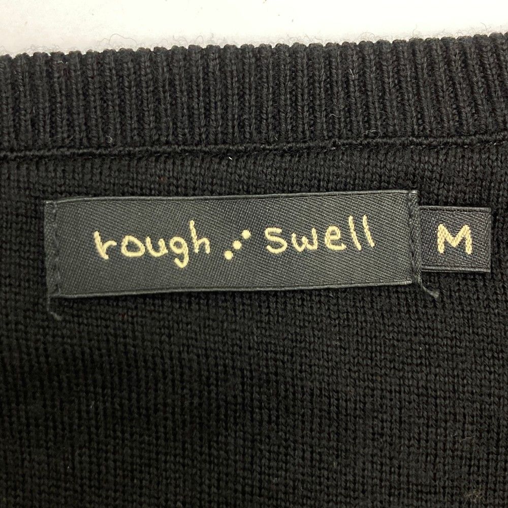 ROUGH&SWELL ラフアンドスウェル Vネック ニットセーター アーガイル サイズ：M ROUGH&SWELL ラフアンドスウェル ウール Vネック