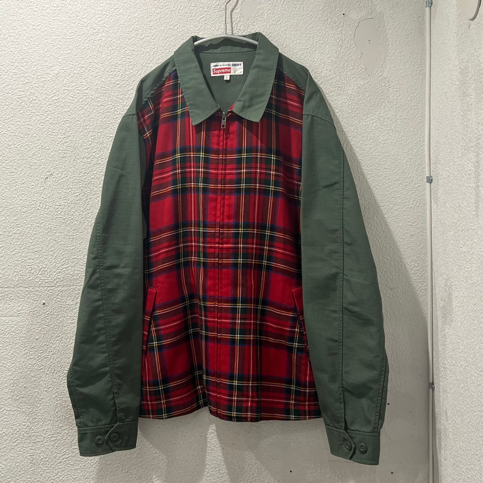 Supreme comme des garcons shirt シュプリーム コムデギャルソンシャツ タータンチェック 15aw work  jacket ジャケット sizeL 【表参道t10】 - メルカリ