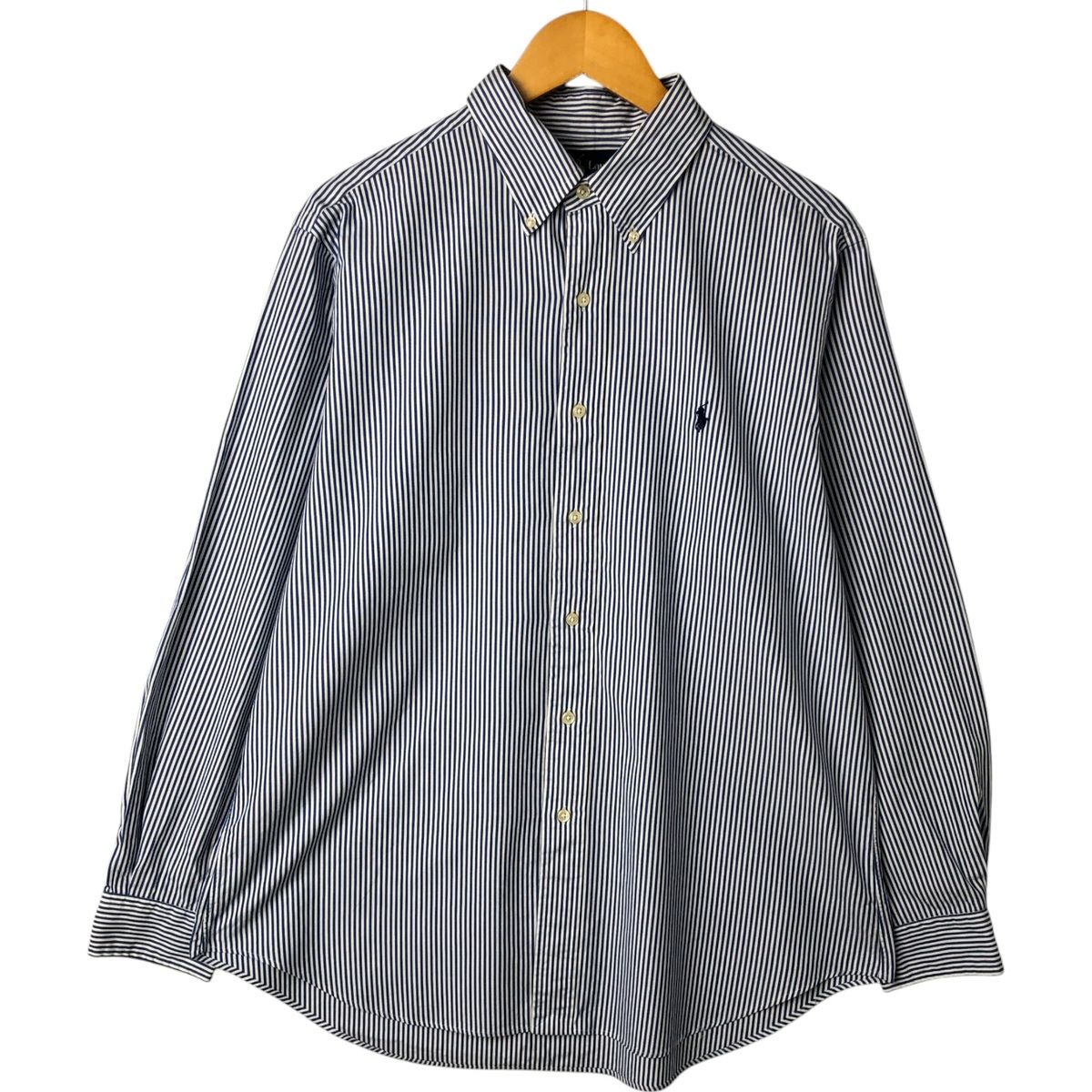 古着 ラルフローレン Ralph Lauren CLASSIC FIT 長袖 ボタンダウンストライプシャツ メンズL相当|eaa548011