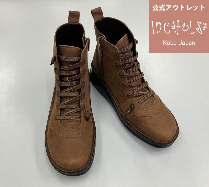 最新人気 INCHOLJE アシンメトリーレースアップブーツ ¥18480 ブーツ