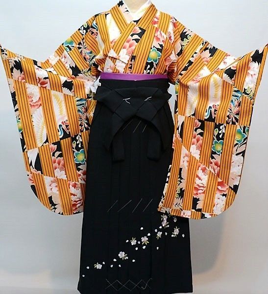 二尺袖 着物 袴フルセット 百花斉放 袴変更可能 NO31389 - メルカリ