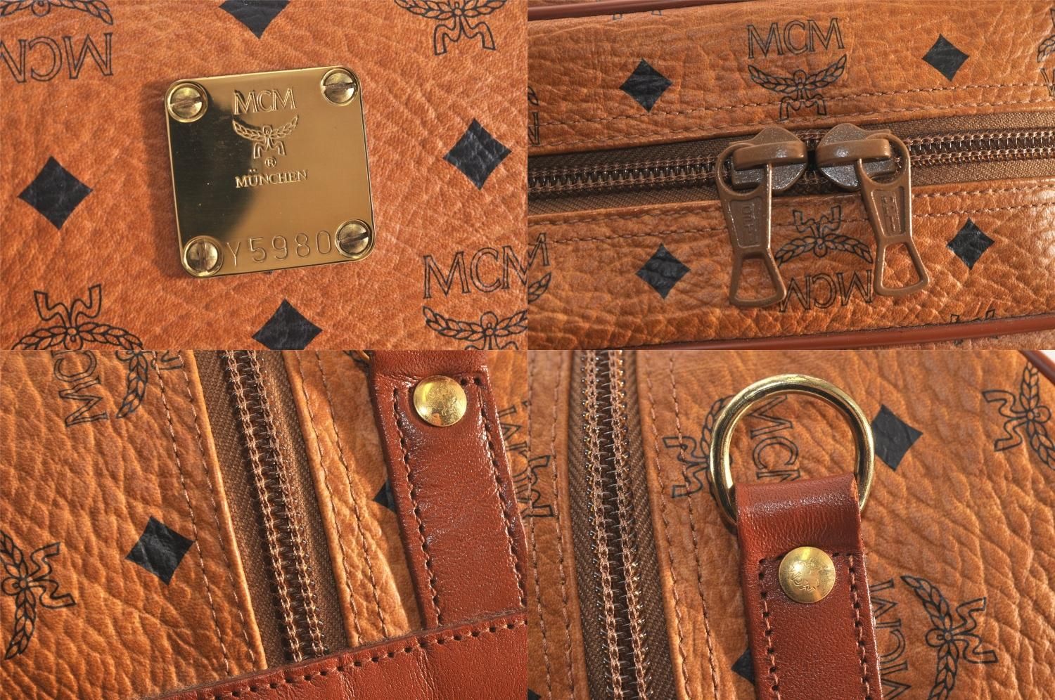 MCM ボストンバッグ レザー ブラウン MCM ボストンバッグ レザー ブラウン : JJコレクション ヤフー店