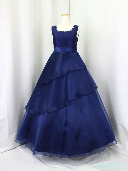 ゆめりすとカトヴィツェv2 ネイビー 165 LONG 演奏会用子供ドレス