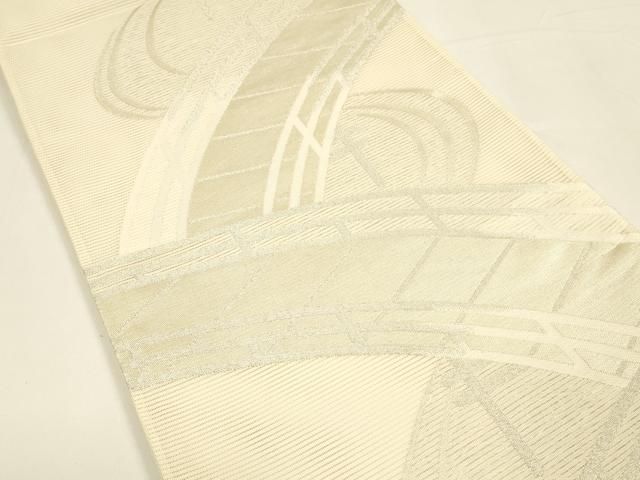 平和屋着物*夏物 六通柄袋帯 渡橋流水文 銀糸 正絹 DAAY8174cm