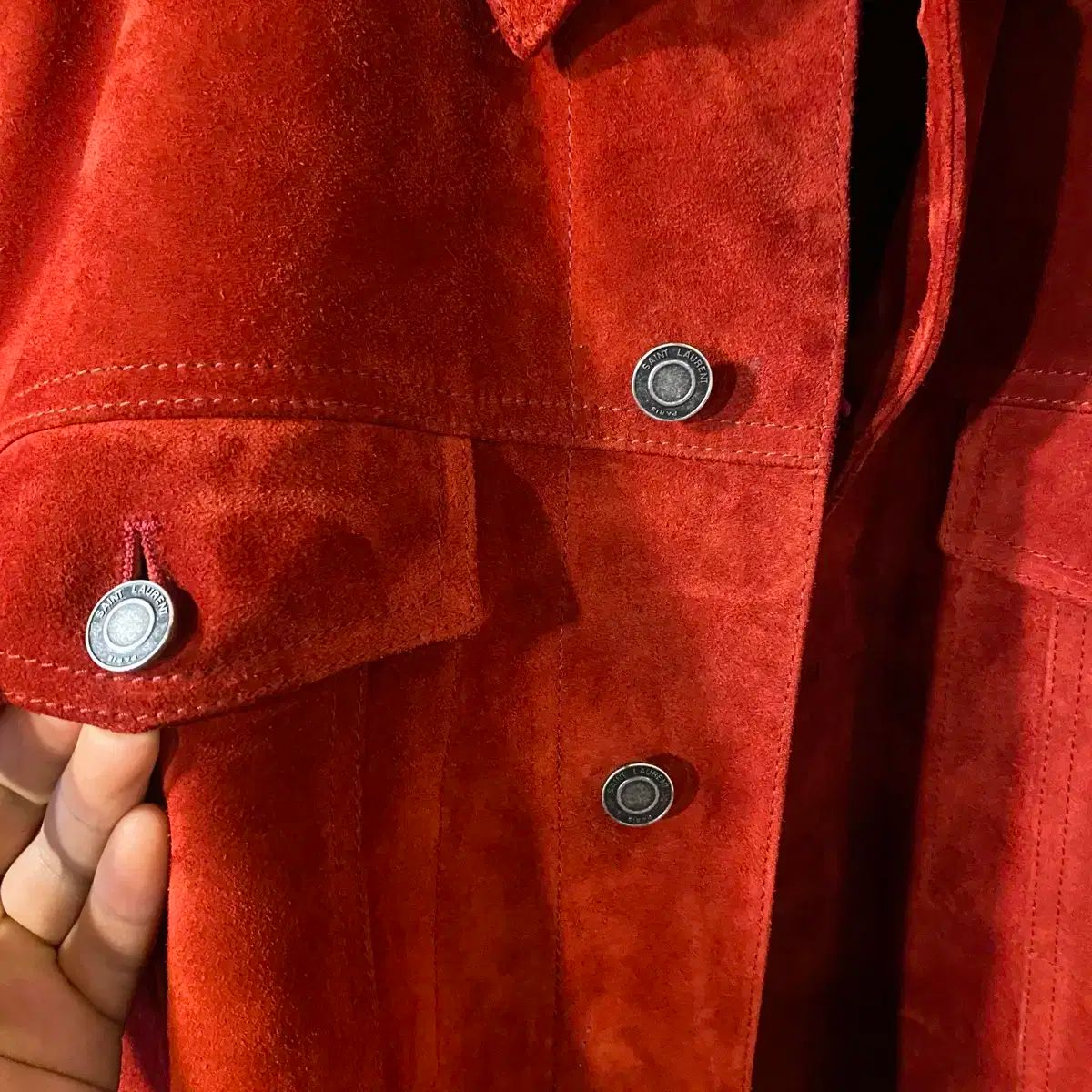 Saint Laurent(サン・ローラン) レッド スエード ジャケット